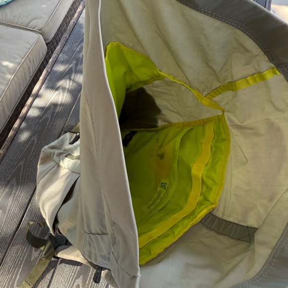 Timbuk2 Green and Tan Backpack with Roll-Top Closure - Picture 3 of 5